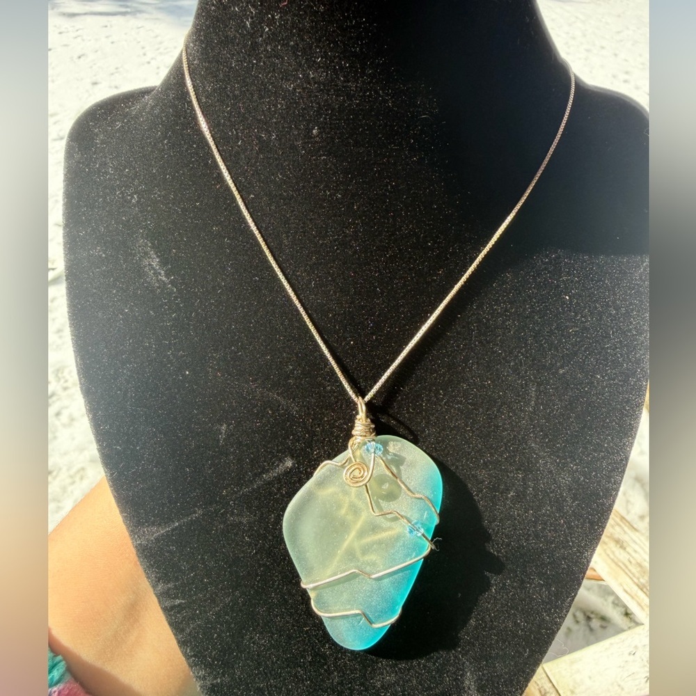 925 Sterling Silver Made in Italy Necklace Whit Clear And Blue Stone